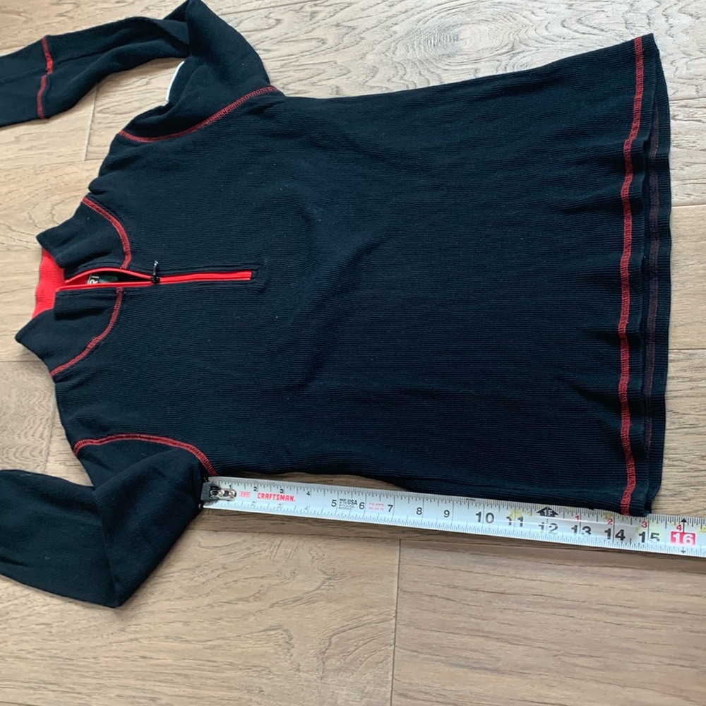 Lauren Ralph Lauren Black Athletic Half-Zip Top with Red Trim Size Large - Picture 8 of 11